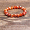 Rødt Agat Krystallarmbånd Enkel Stil, Unisex