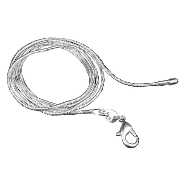 Kiteal Gull/Sølvbelagt Slangekjede Halskjede 1mm