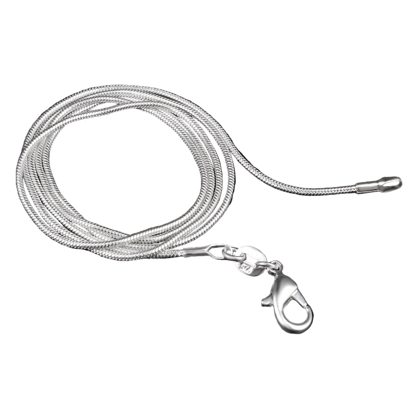 Kiteal Gull/Sølvbelagt Slangekjede Halskjede 1mm