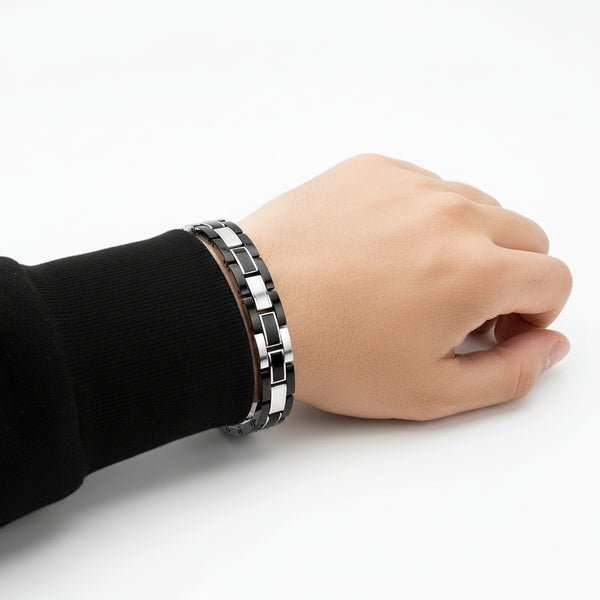 Rustfritt stål magnetarmbånd Klassisk herre