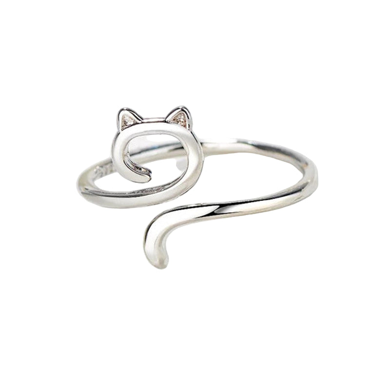Justérbar katt ring  unisex geometrisk design