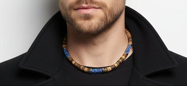 Bohemsk Sommer Halskjede Kokosnøtt og Naturlige Stenperler