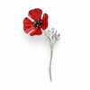 Rød Blomst Brosje