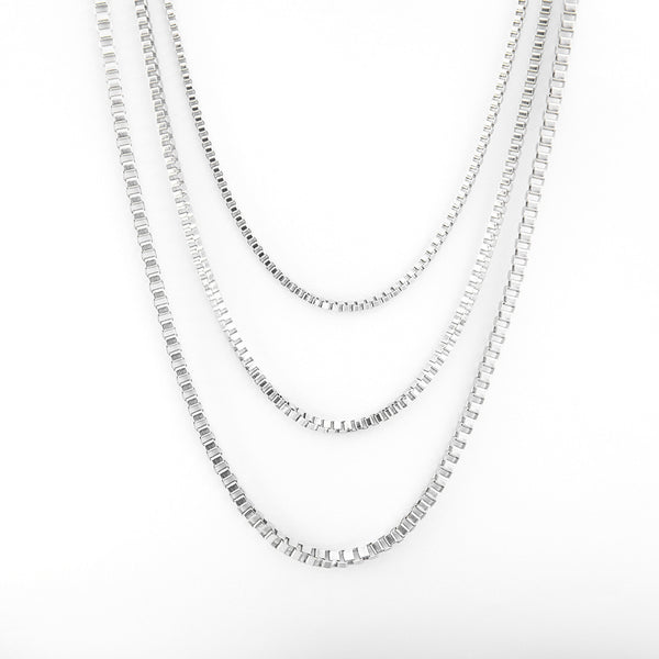 Titanstål Halskjede 2 mm Firkantet Box-kjede