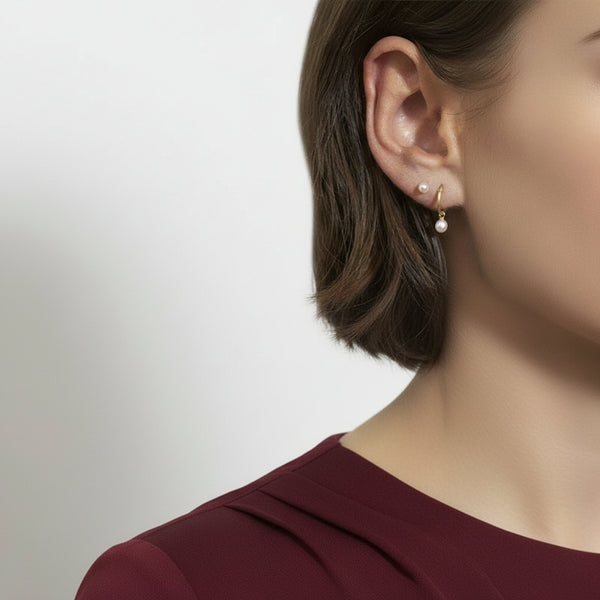 S925 sølv perleanheng – dråpeøredobber