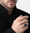 Classic smooth oil dripping men's zinc alloy ring