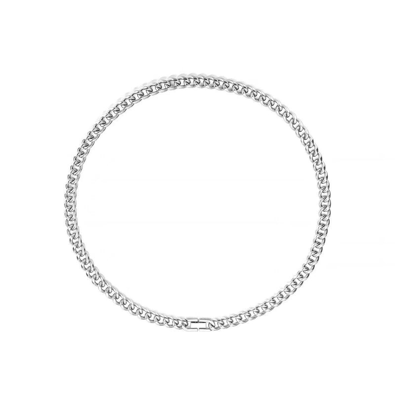 Herrekjede Kubansk Titanstål, Rundslipt Lås