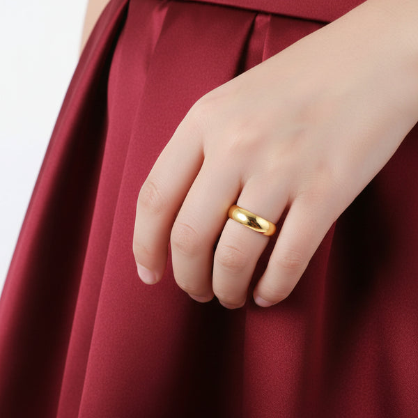 Enkel 4 mm titanring  unisex