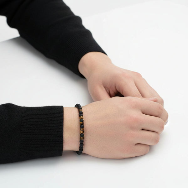 4MM Tigerøye Enkelt Sirkel Armbånd