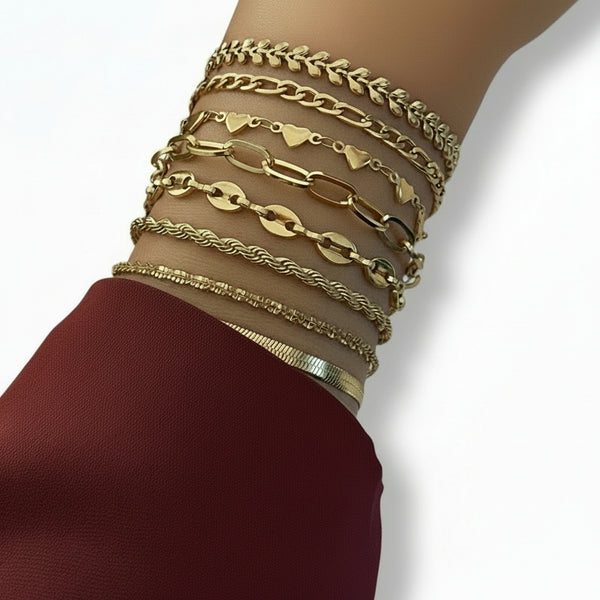 Enkelt rustfritt stål kjedearmbånd – Niche