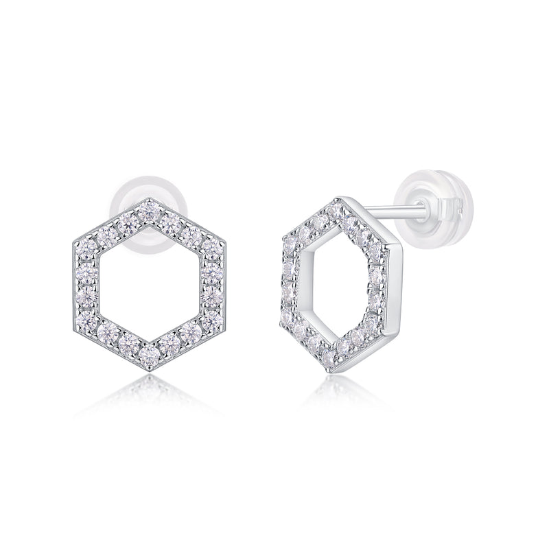 Moissanite S925 sølv studs – trendy og rimelige