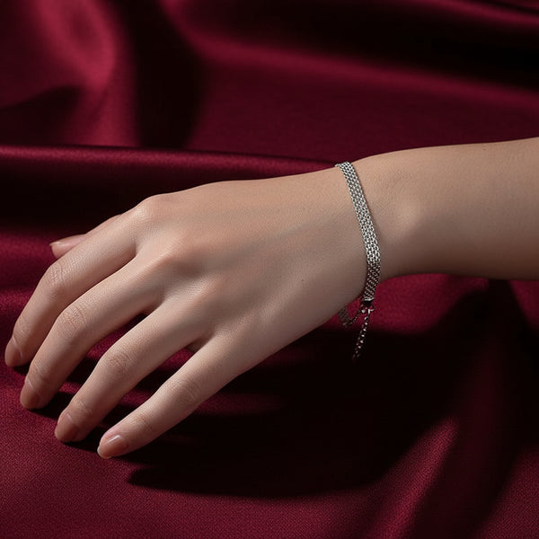 Flerlags blondearmbånd med runde perler