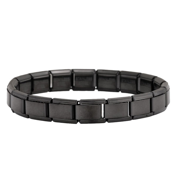 9 mm italiensk elastisk armbånd  Rustfritt stål, mote DIY for kvinner