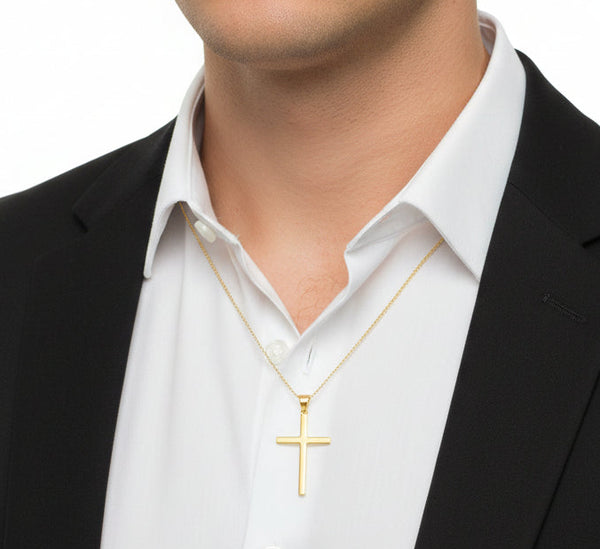 Sølvsmykke med korsanheng unisex