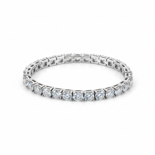 S925 sølv armbånd tennisballstil, zirkonium, dame