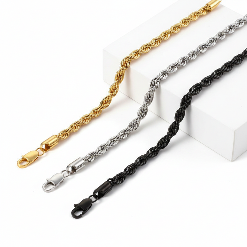 Vnox Unisex Taukjedearmbånd – Rustfritt Stål