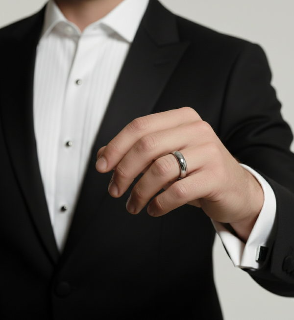 Peri'sbox tofarget kuppelring gull/sølv, unisex