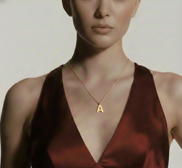 18K Gullbelagt Bokstavhalskjede A–Z