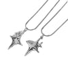 Firkantet stjerne snake-halskjede i rustfritt stål