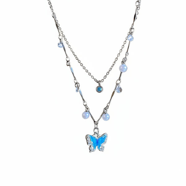 Blå Perle Sommerfugl Anheng