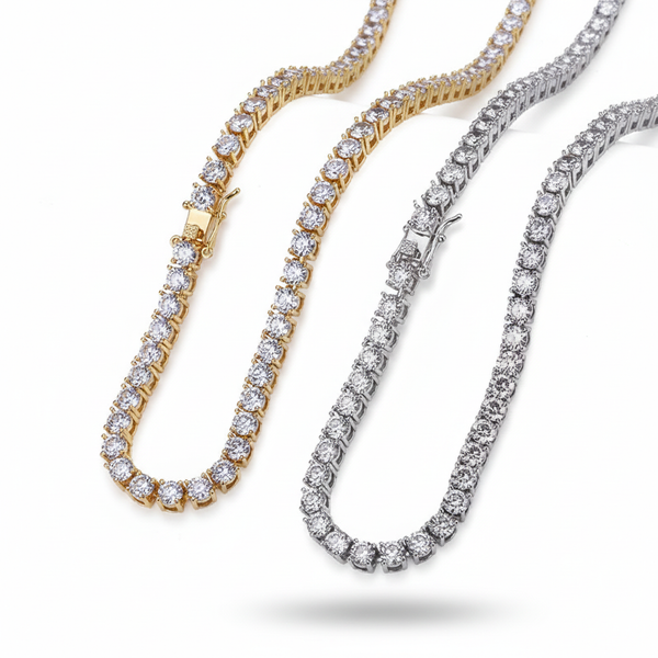 Mikro-inlagt Zirkon Tenniskjede 5mm