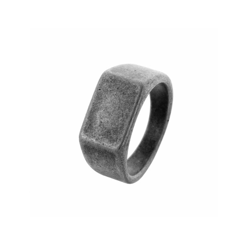 Sandfinish Titaniumstål Ring Personlig Stil, Unisex