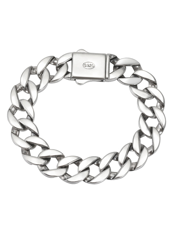 S925 sølv cubansk armbånd 13 mm