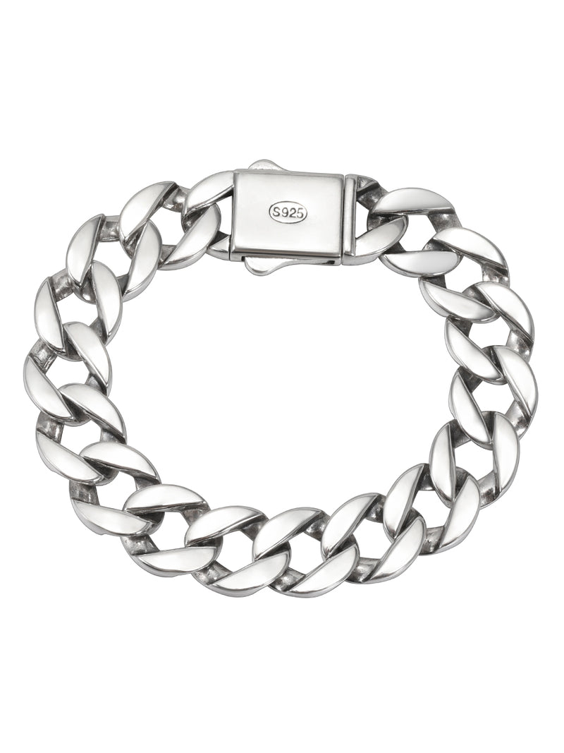 S925 sølv cubansk armbånd 13 mm