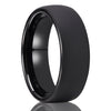 8 mm Buet Overflate Tungsten Ring  Elektrisk Sort Sandblasting, Unisex