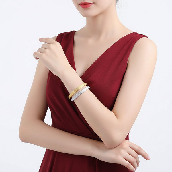 Titanstålarmbånd stjernehimmel, 18K