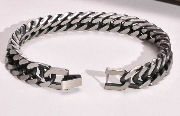Rustfritt stål herrearmbånd Vintage Cuban Link