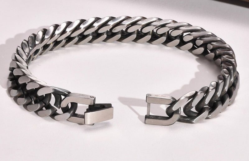 Rustfritt stål herrearmbånd Vintage Cuban Link