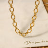 Gullbelagt chunky lenkehalskjede oval choker