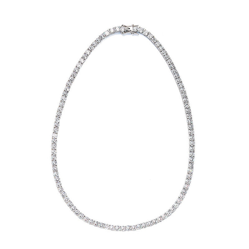 Enkel sølvarmbånd 4 mm, 45 cm