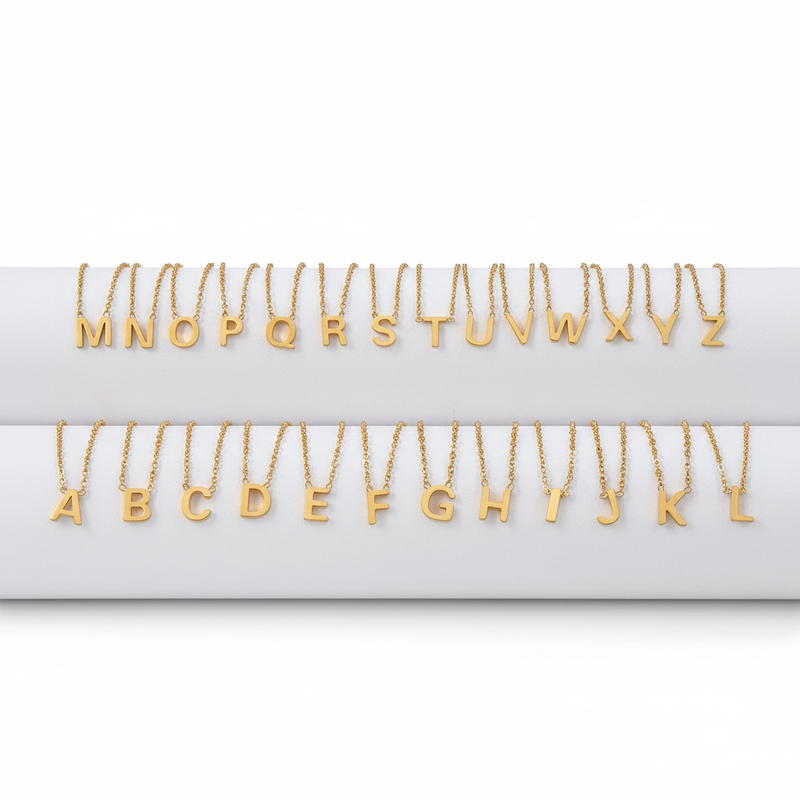 18K Gullbelagt Bokstavhalskjede A–Z